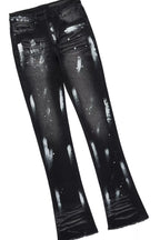 Amos Black T-Shirt/Painted Stacked Flare Jean