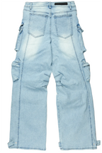 Mahesh Blue Baggy Cargo Jean