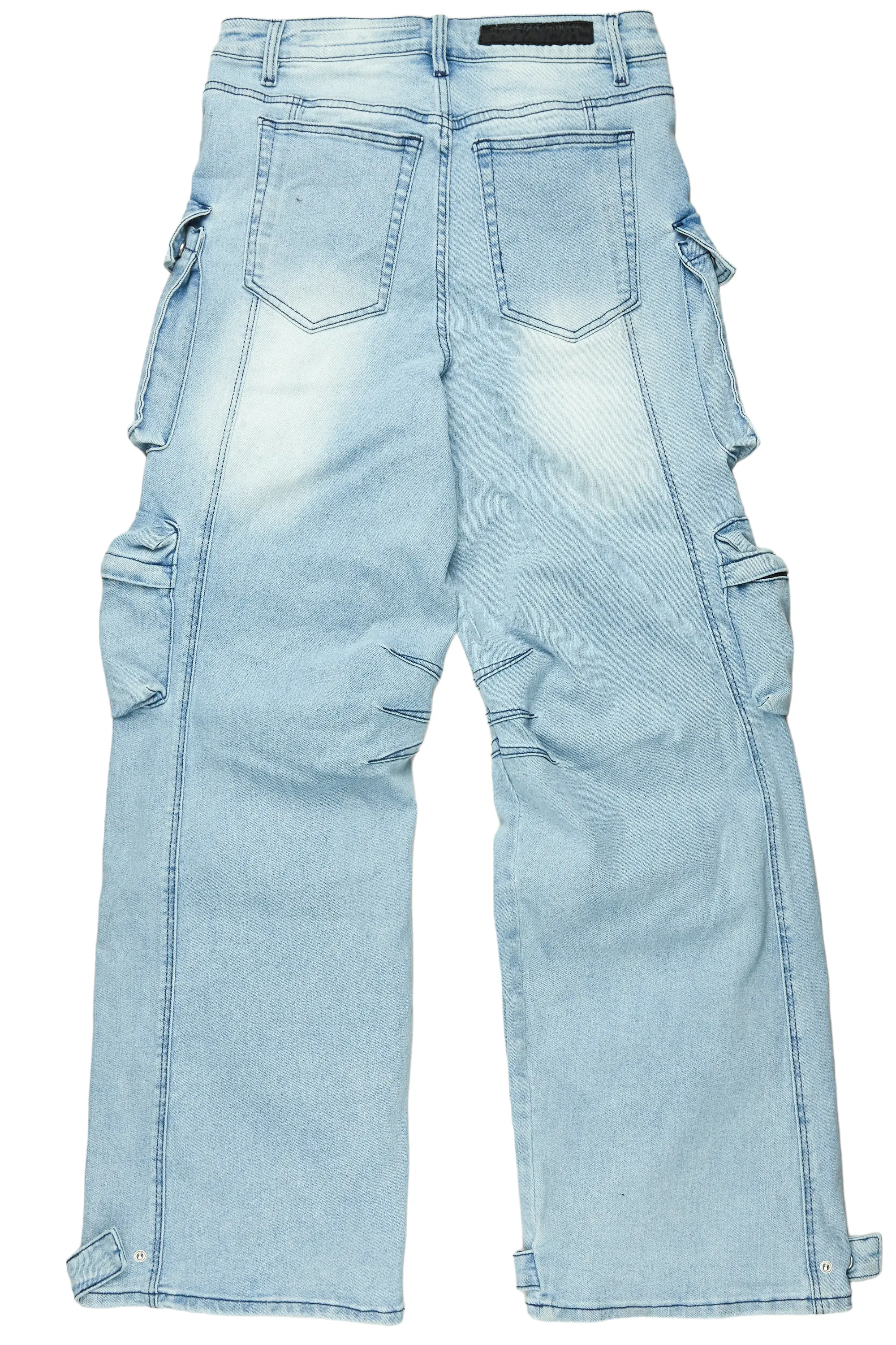 Mahesh Blue Baggy Cargo Jean