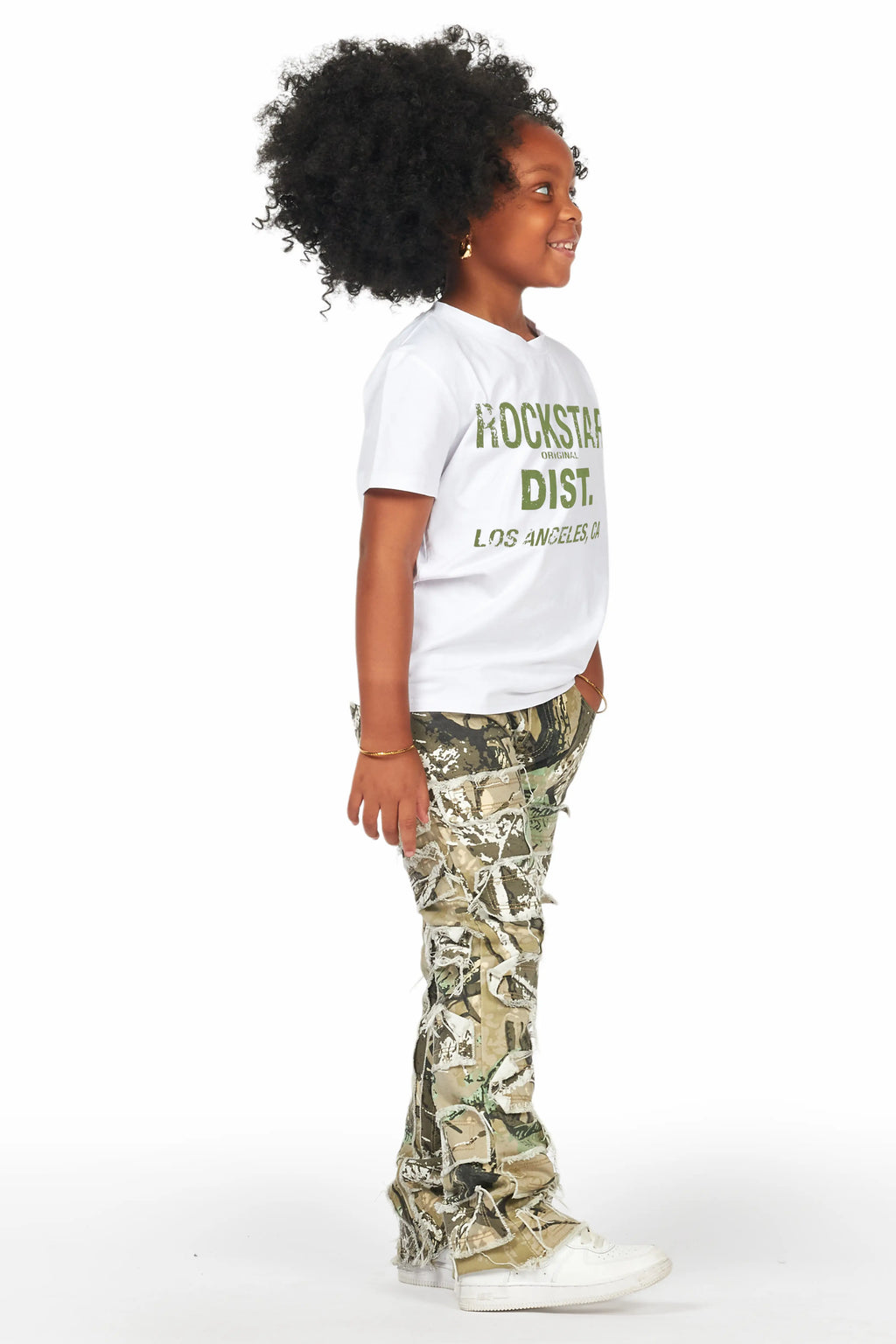 Girls Sammie Tree Camo Stacked Flare Jean