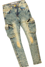 Hard Life Beige T-Shirt Slim Fit Cargo Jean Bundle