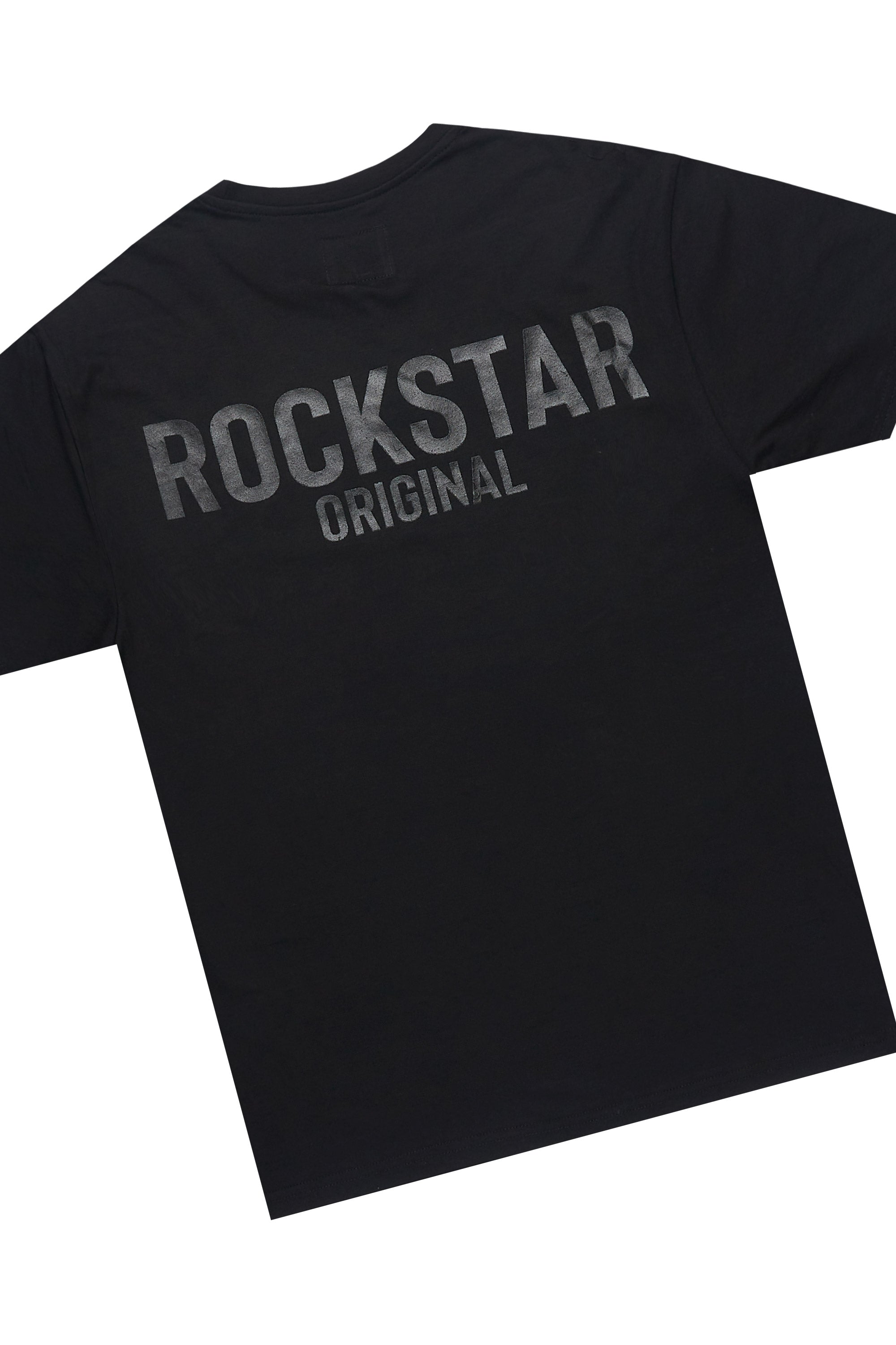 Sana Black/Black T-Shirt Cargo Shorts Set