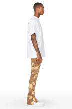 Waage Desert Camo Cargo Stacked Flare Jean