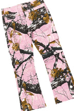 Girls Addie Pink Hoodie/Stacked Flare Jean Set