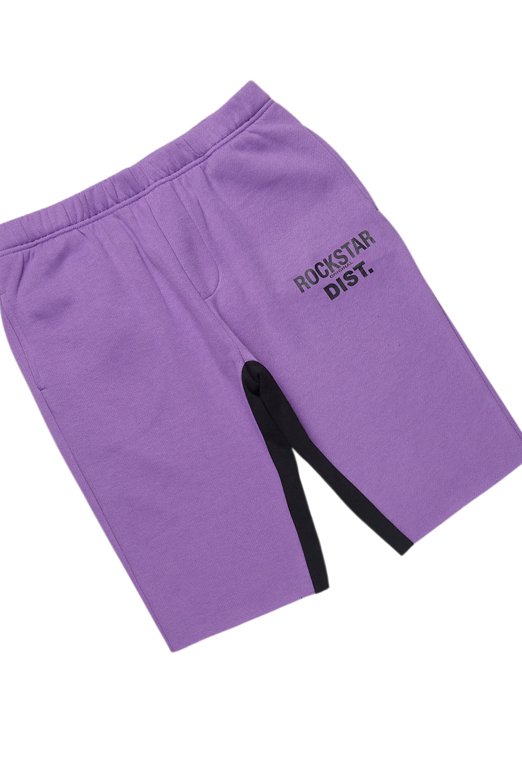 Boys Lake Black/Purple T-Shirt/Purple Short Set