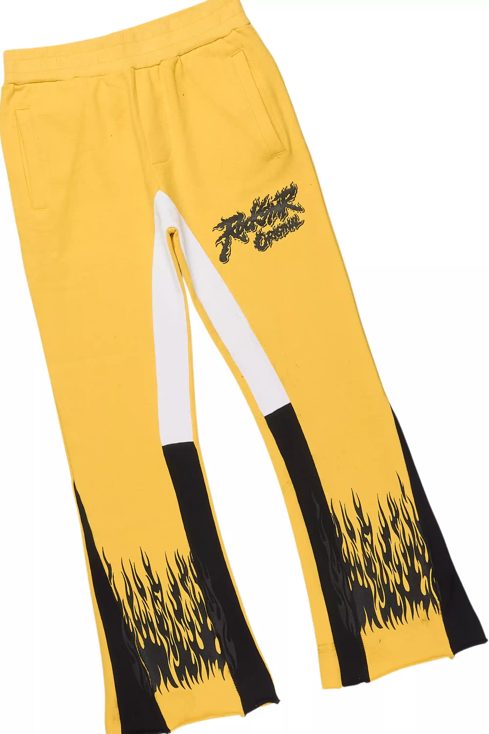 Boys Bubble Yellow/Black Stacked Flare Track Set