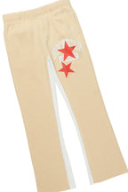 Boys States Beige Stacked Hoodie Track Set