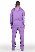 Amos Purple Hoodie/Baggy Track Pant Set
