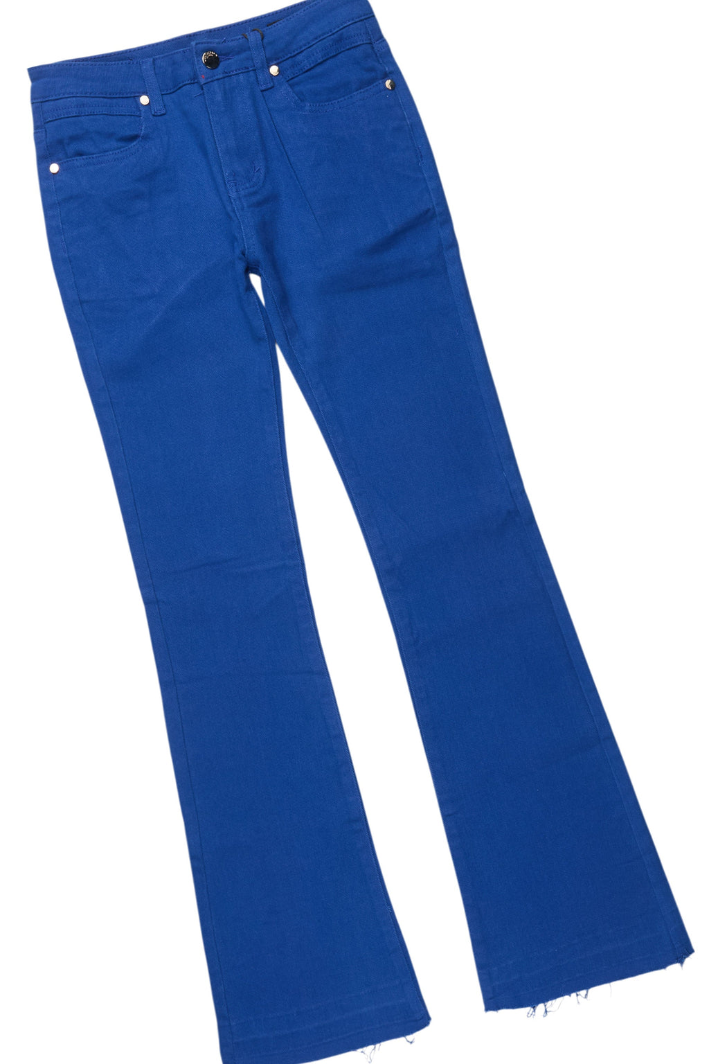 Boys Sana Royal Blue T-Shirt/Dag Stacked Flare Jean Set