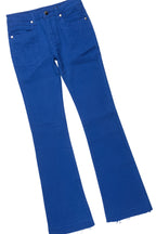 Boys Sana Royal Blue T-Shirt/Dag Stacked Flare Jean Set