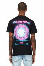 Digital Black Graphic T-Shirt