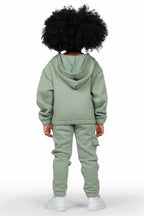 Girls Bass Sage Zip Up Hoodie Pant Set