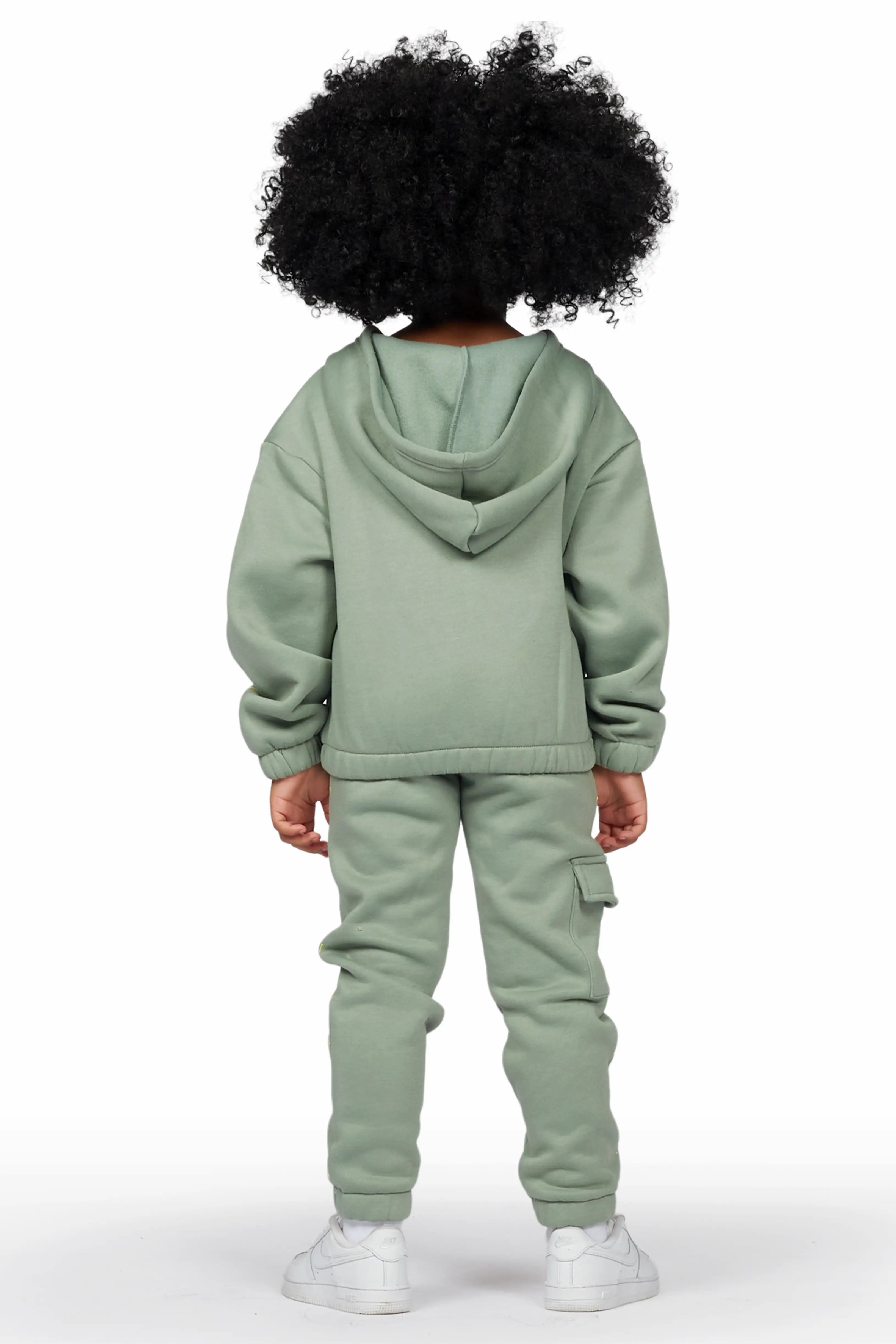 Girls Bass Sage Zip Up Hoodie Pant Set