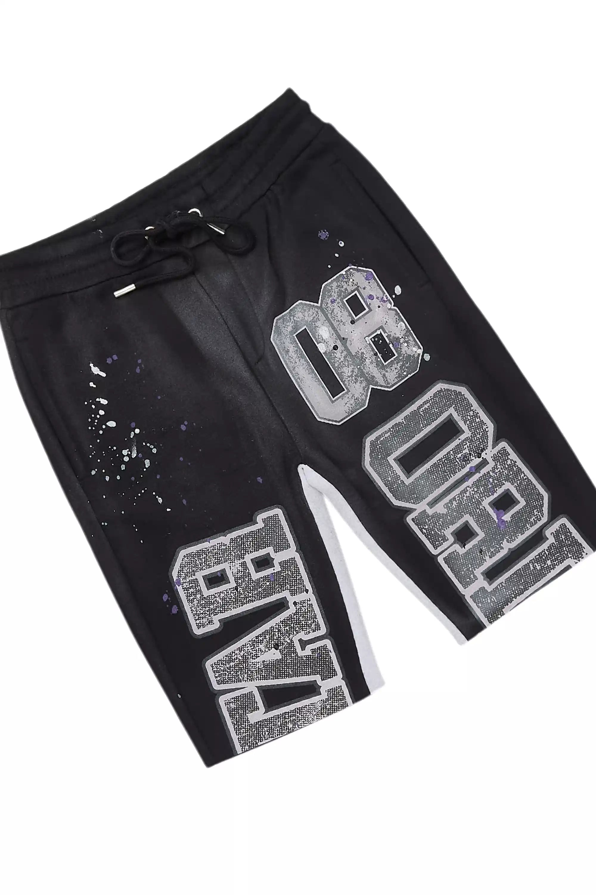 Boys Fields Black/White T-Shirt/Short Set