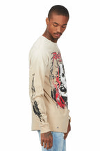 Mercy Beige Long Sleeve Graphic T-Shirt