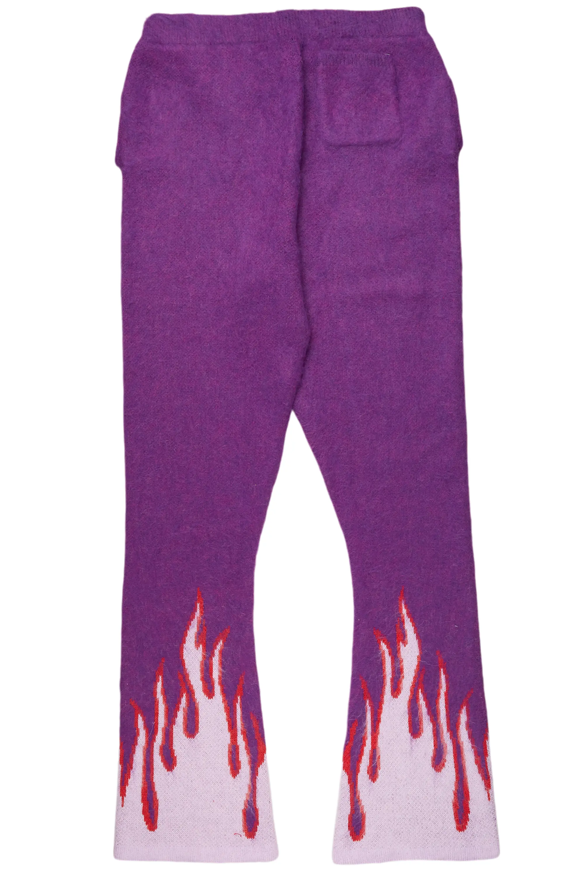 Boys Holger Purple/Pink Graphic Stacked Flare Mohair Track Pant