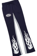 Amos Heather Grey Double Layer T-Shirt/Stacked Baggy Pant Set