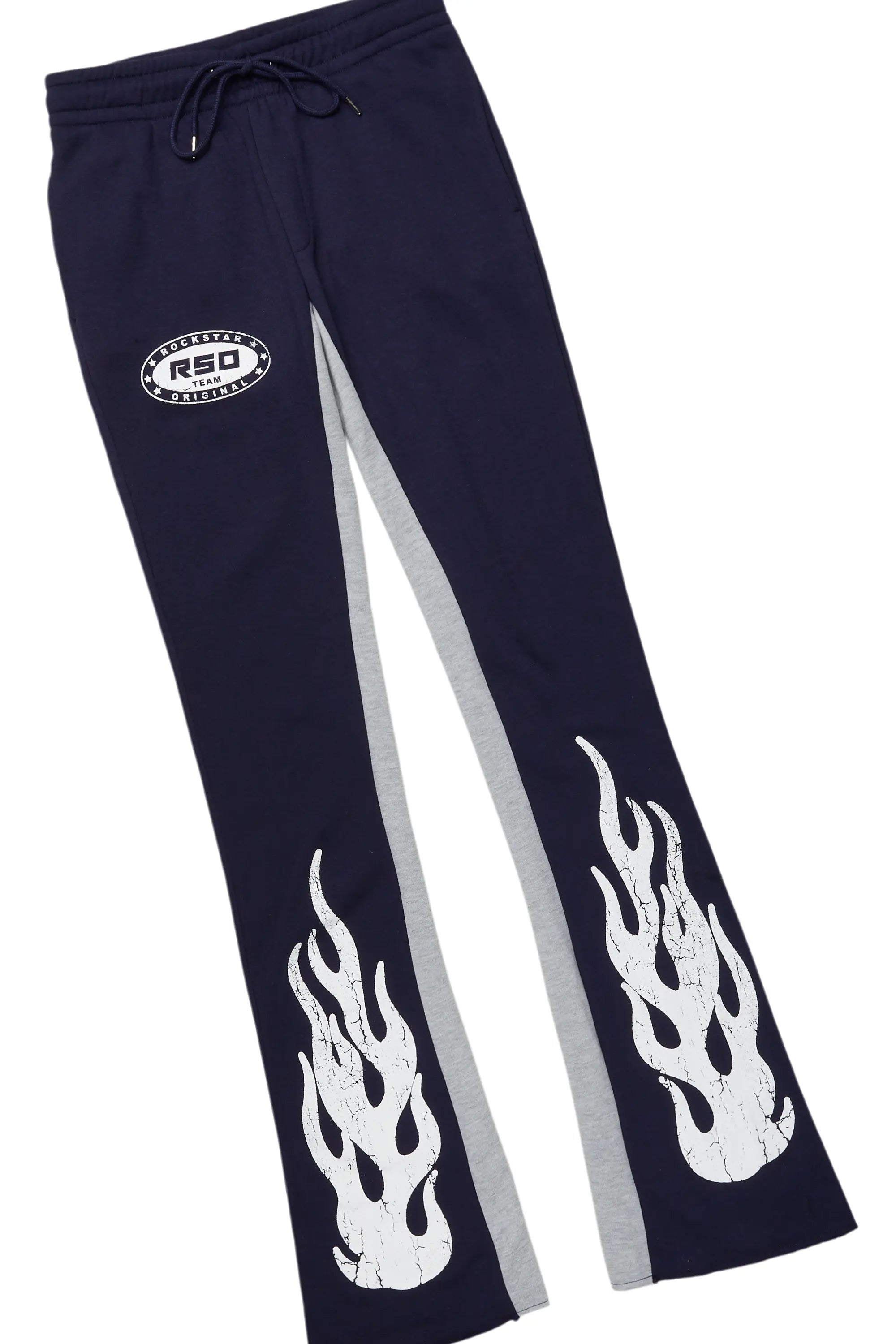 Amos Heather Grey Double Layer T-Shirt/Stacked Baggy Pant Set