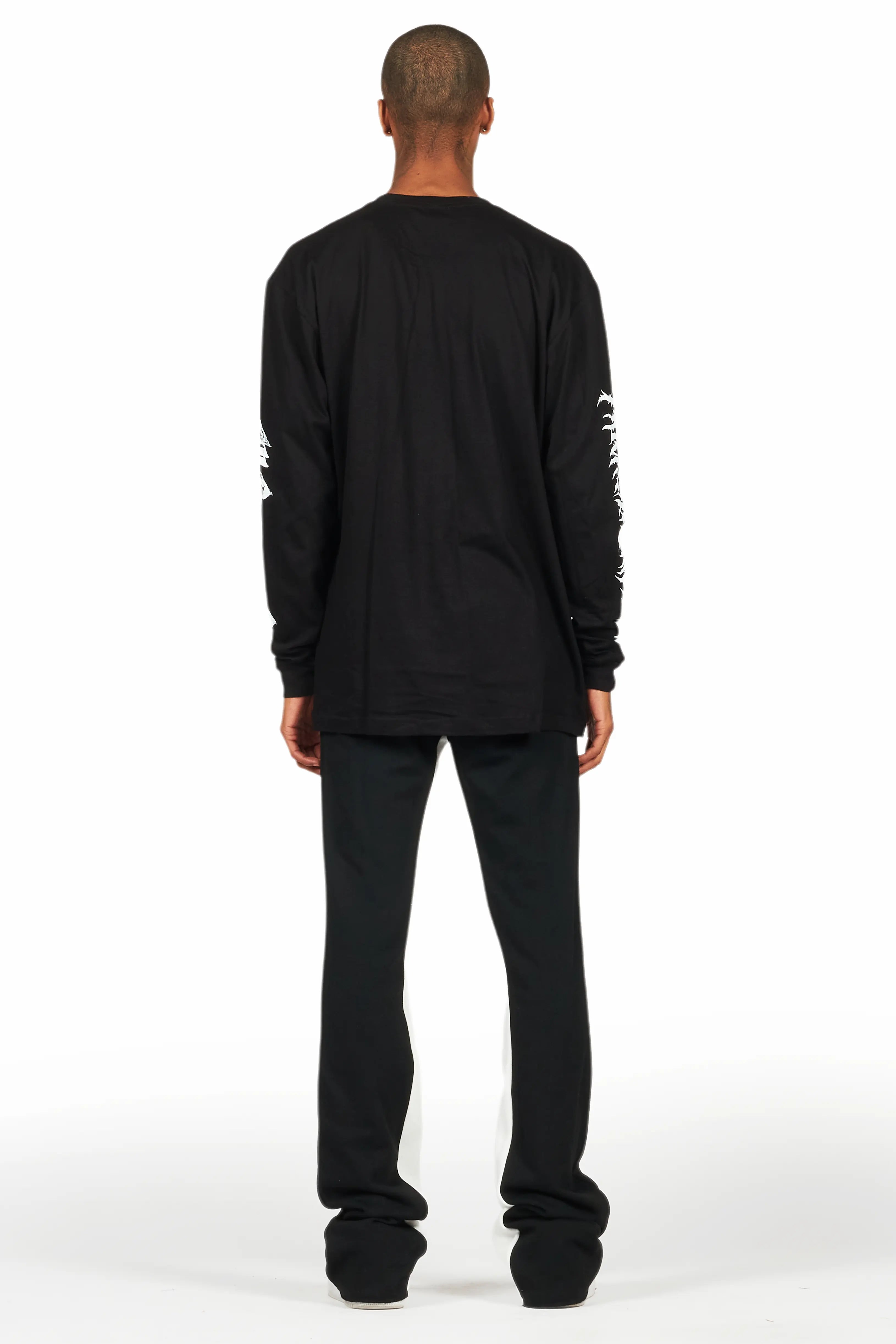 All Seeing Eyes Black/White Long Sleeve T-Shirt/Baggy Pant Set