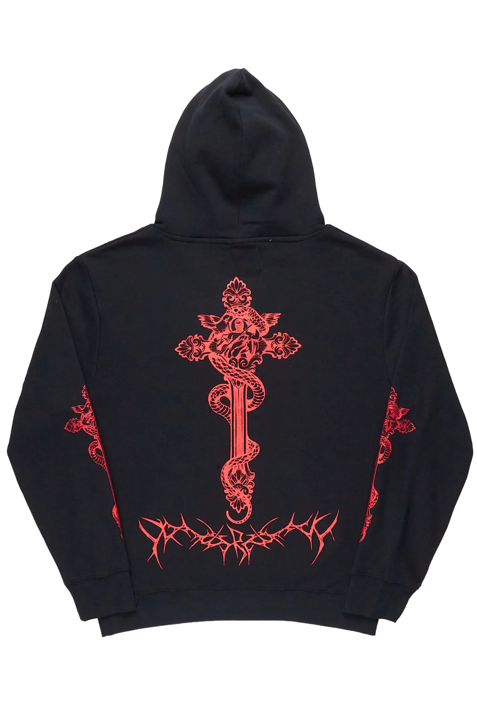 Leander Black Graphic Hoodie