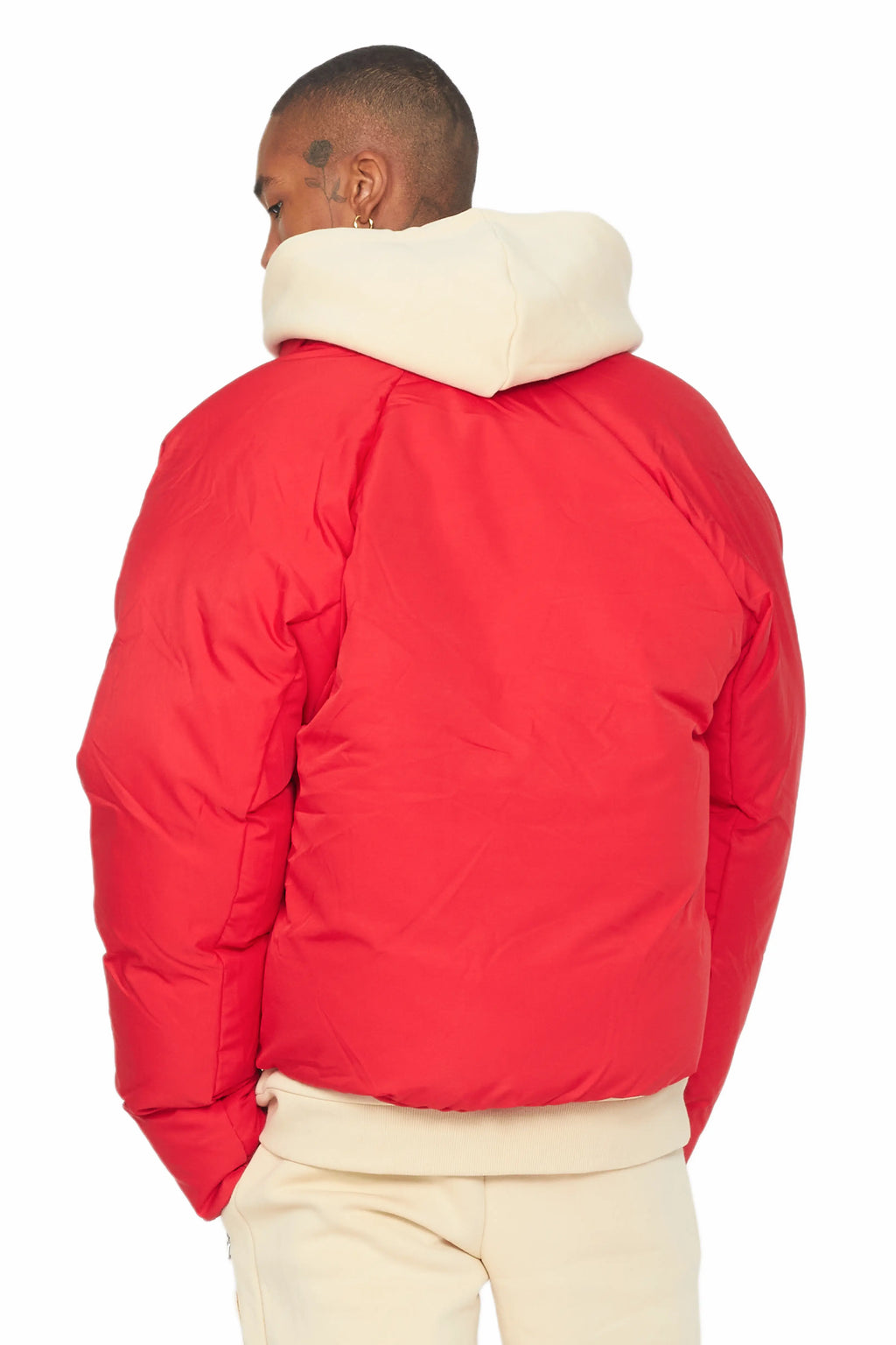 Damien Red Puffer Jacket
