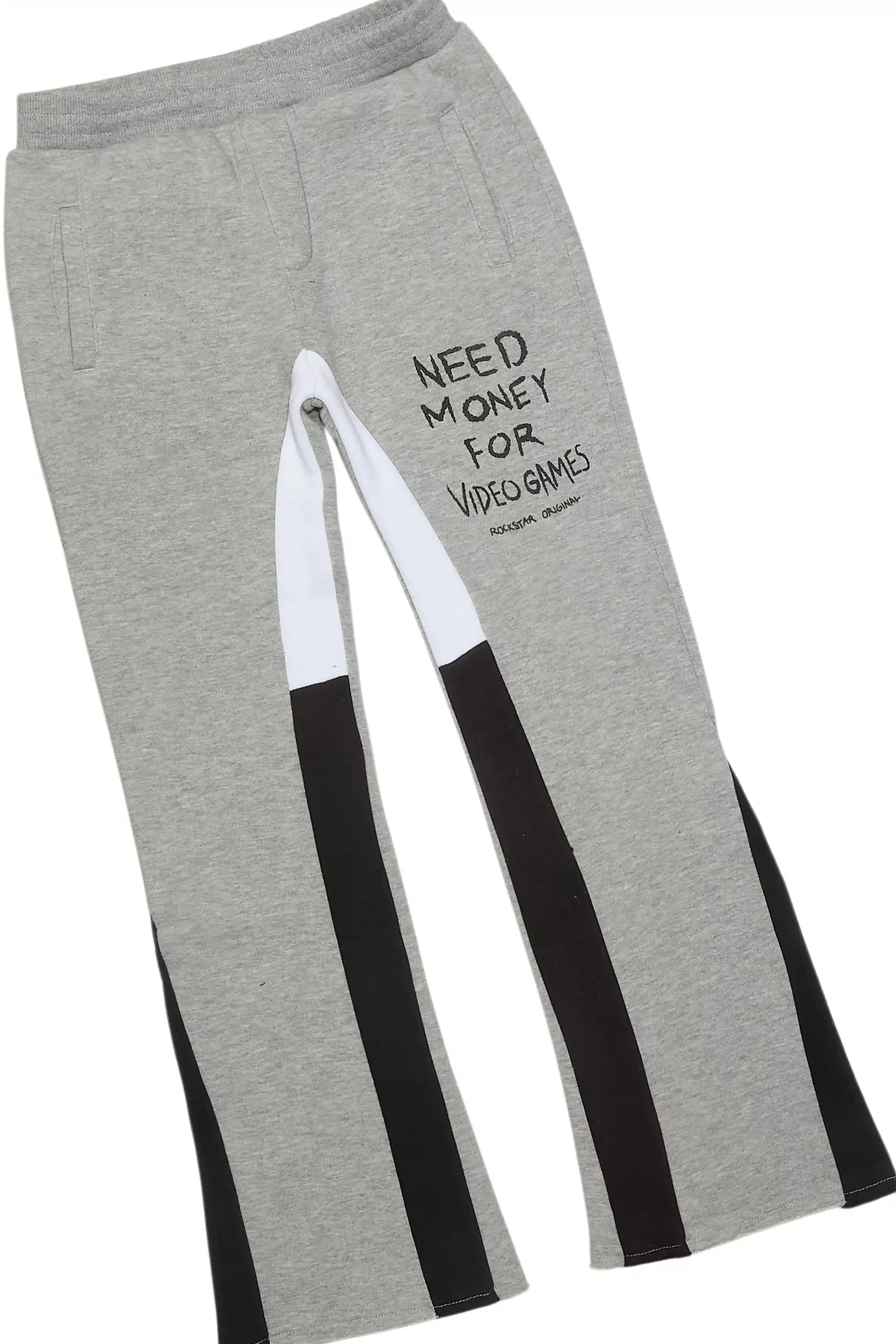 Boys M4 Video Games Grey/Black Stacked Flare Track Set