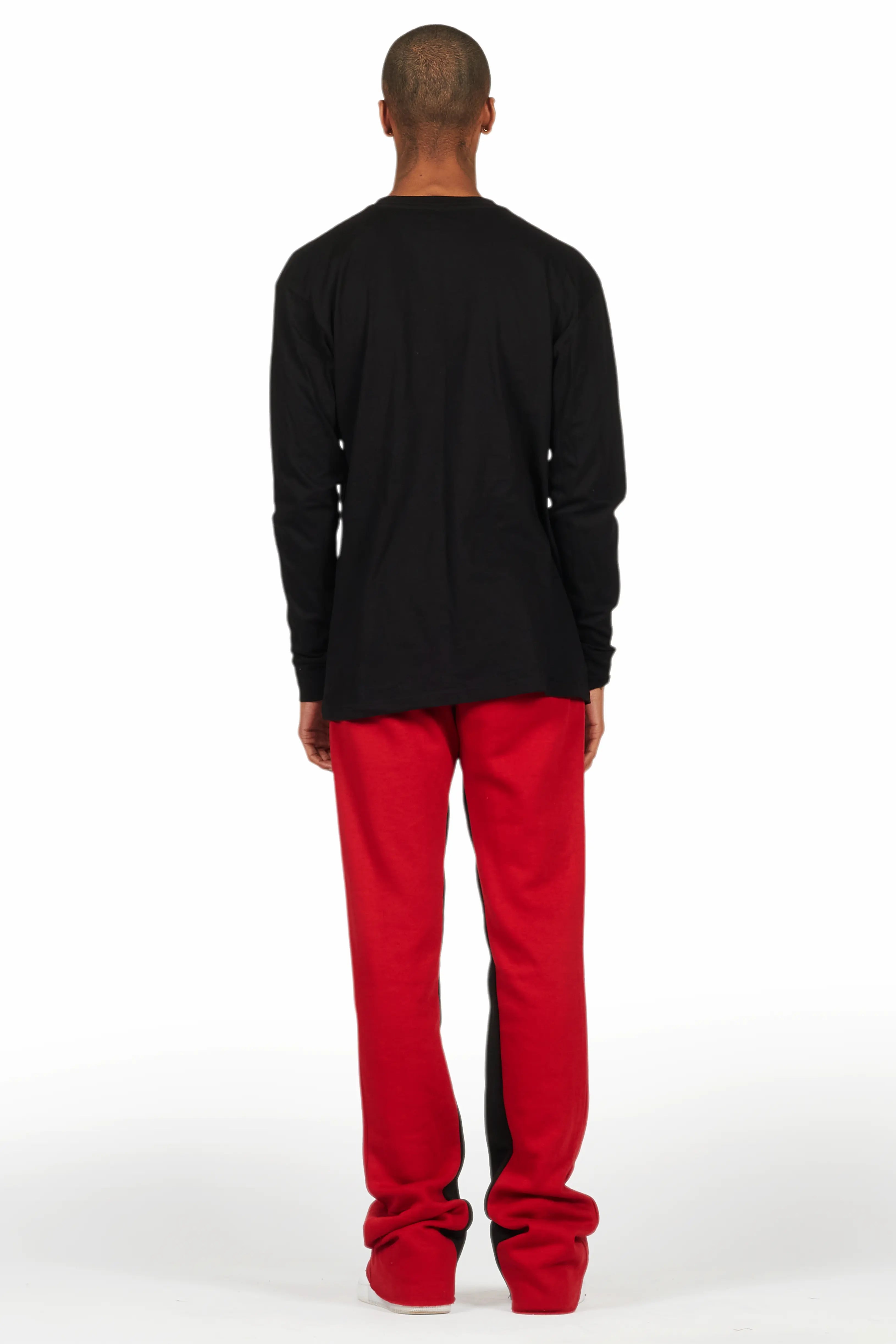 Briggs Burgundy Long Sleeve T-Shirt/Baggy Pant Set