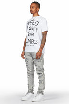 Dalit Grey Under Patch Skinny Fit Jean