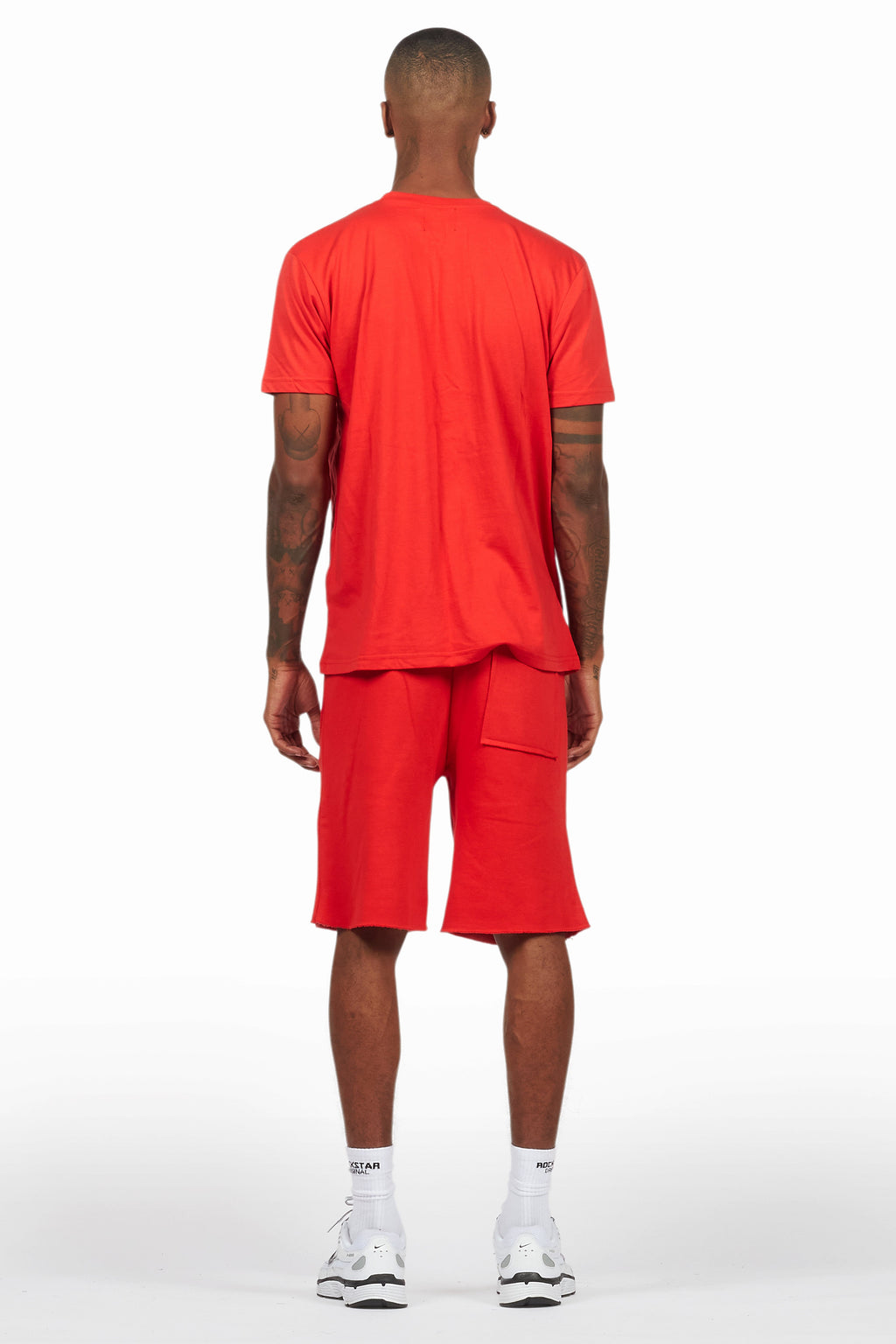 Racing Grung Red/Black T-Shirt/Raw Edge Short Set