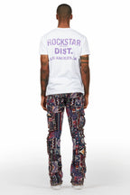 Lake White/Purple T-Shirt/Tapestry Jean Bundle