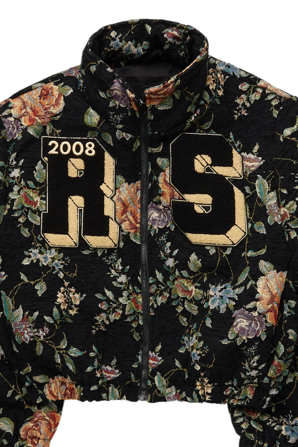 Marionna Black Tapestry Puffer Jacket