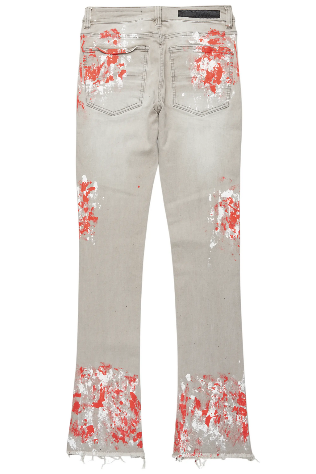 Kodak Grey/Red Painter Stacked Flare Jean