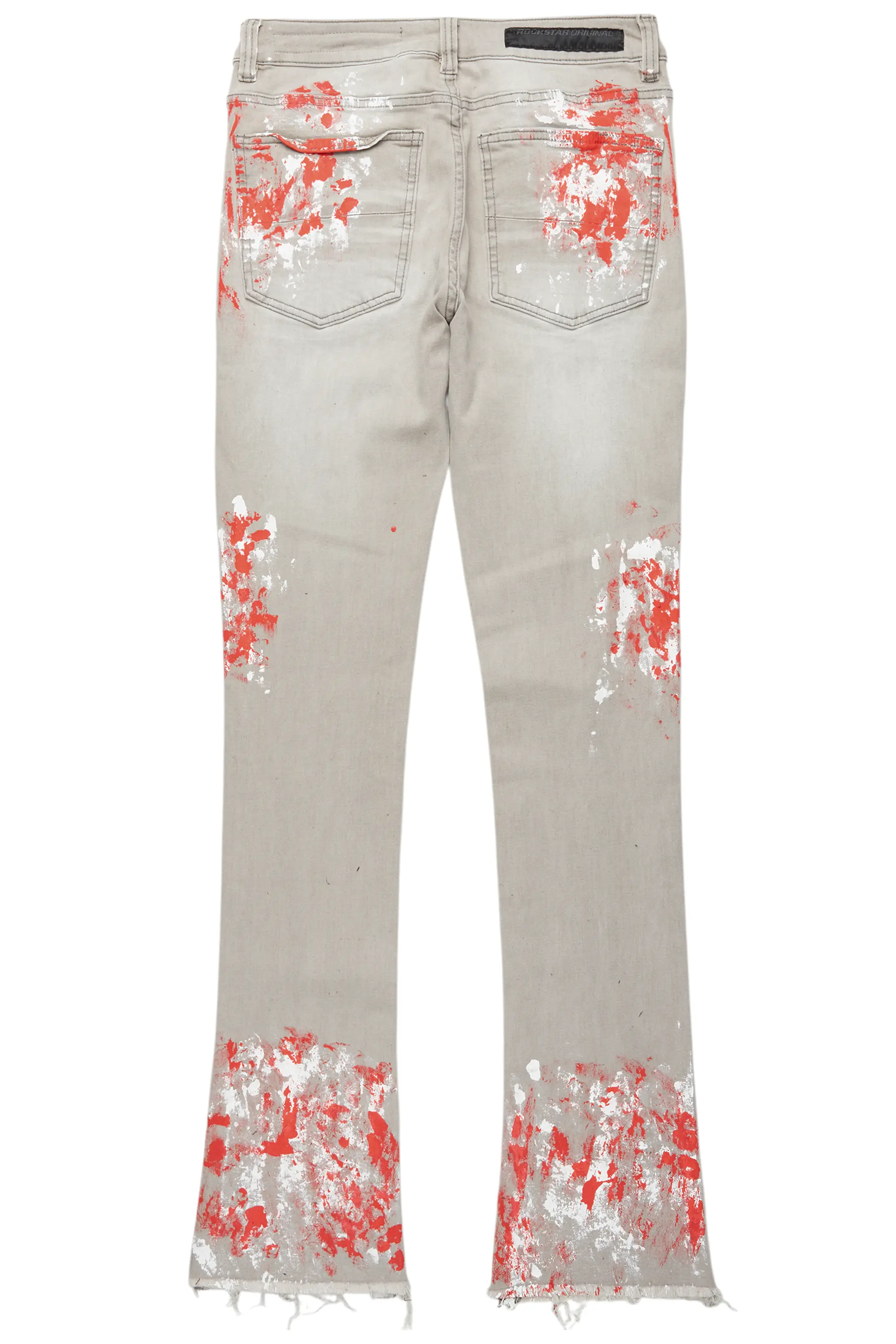 Kodak Grey/Red Painter Stacked Flare Jean