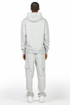 Raffer Heather Grey Hoodie/Cargo Sweat Pant Set