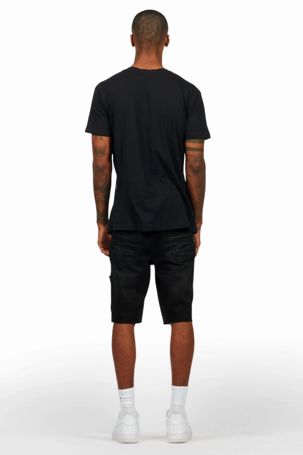 Beno Black T-Shirt/Denim Short Set