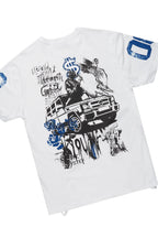 Grill White/Blue Tapestry T-Shirt/Denim Short Set