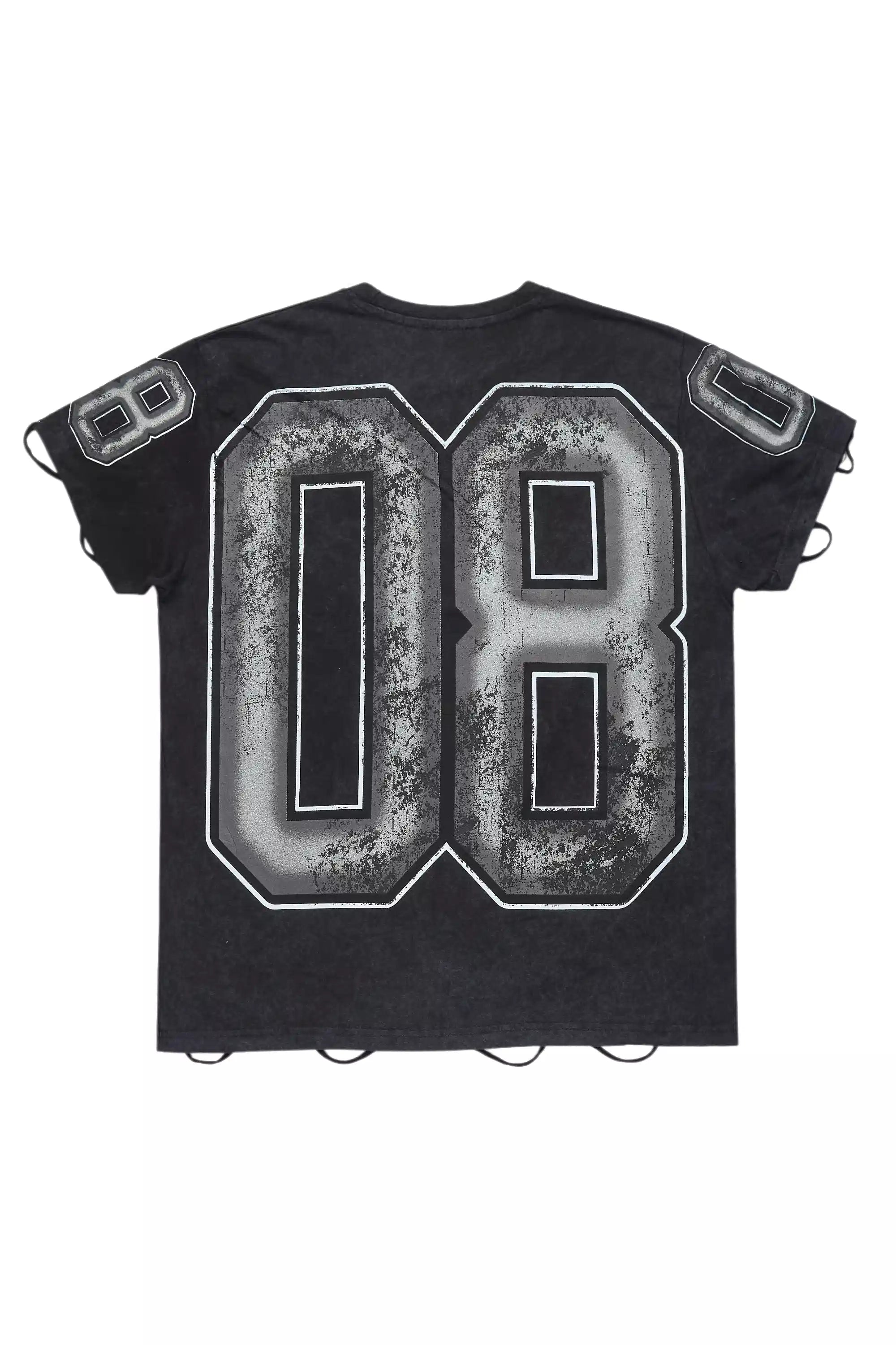 Tariqa Black/White Oversized T-Shirt