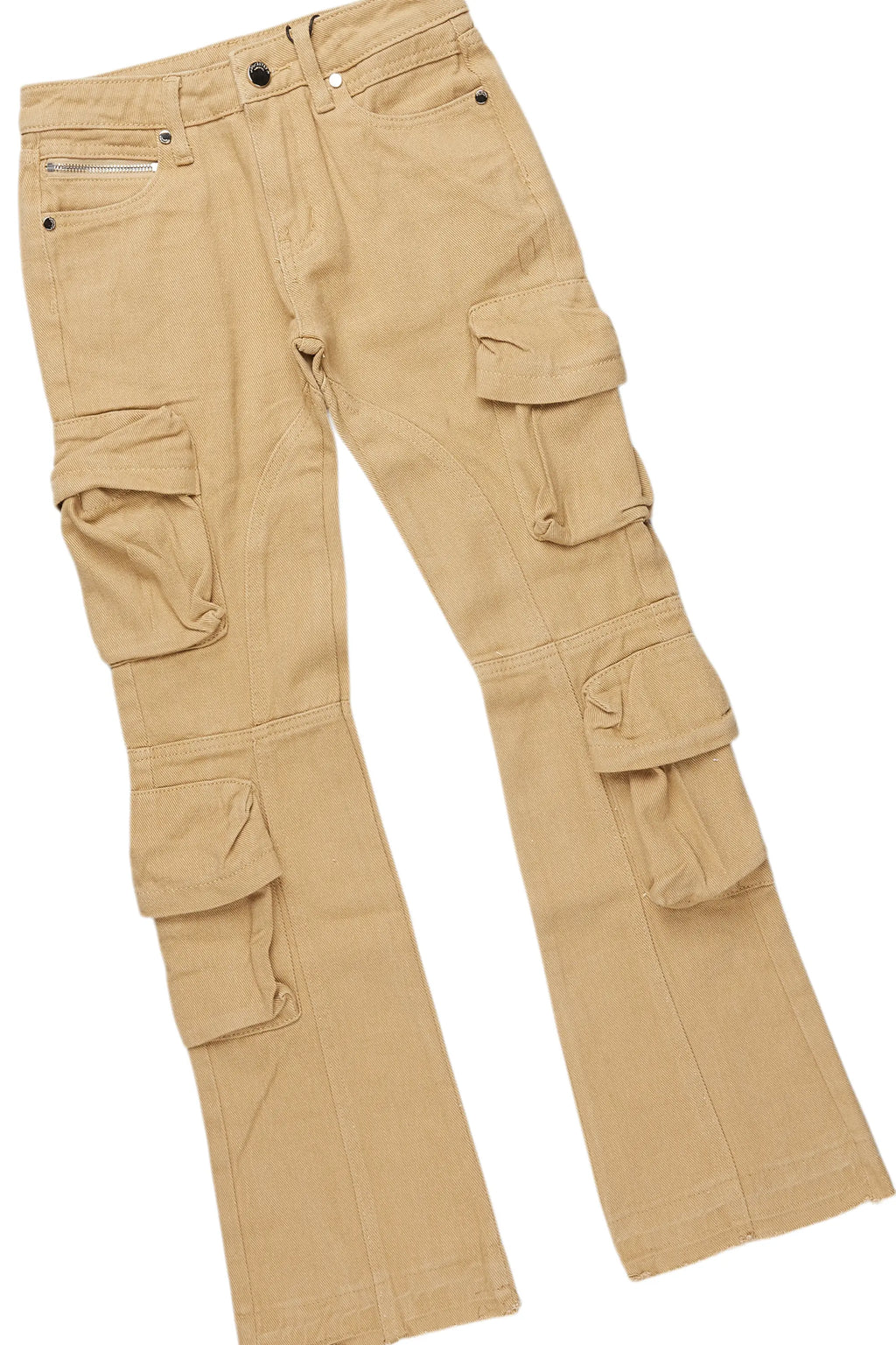 Boys Thierry White T-Shirt/Stacked Flare Jean Set