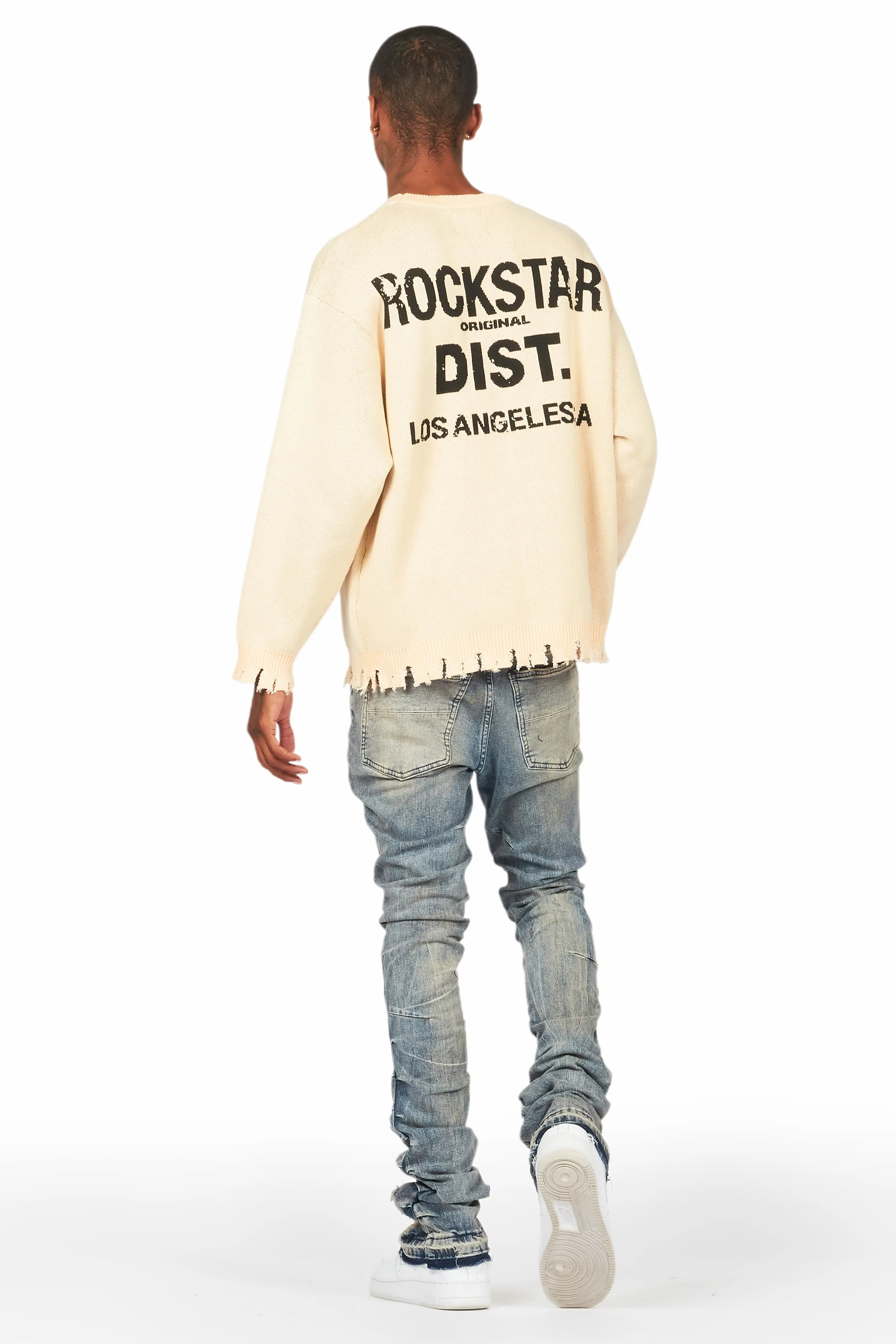 Mercol Blue Stacked Flare Jean