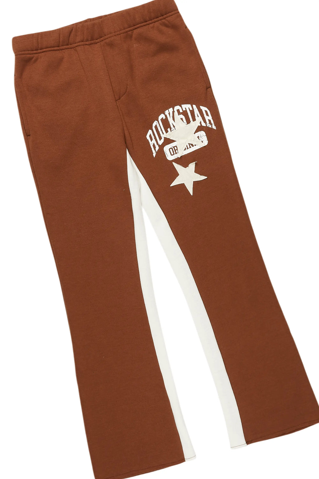 Girls Mallora Brown Baggy Stacked Hoodie Track Set