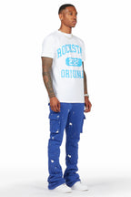 Radko Royal Stacked Flare Cargo Pants