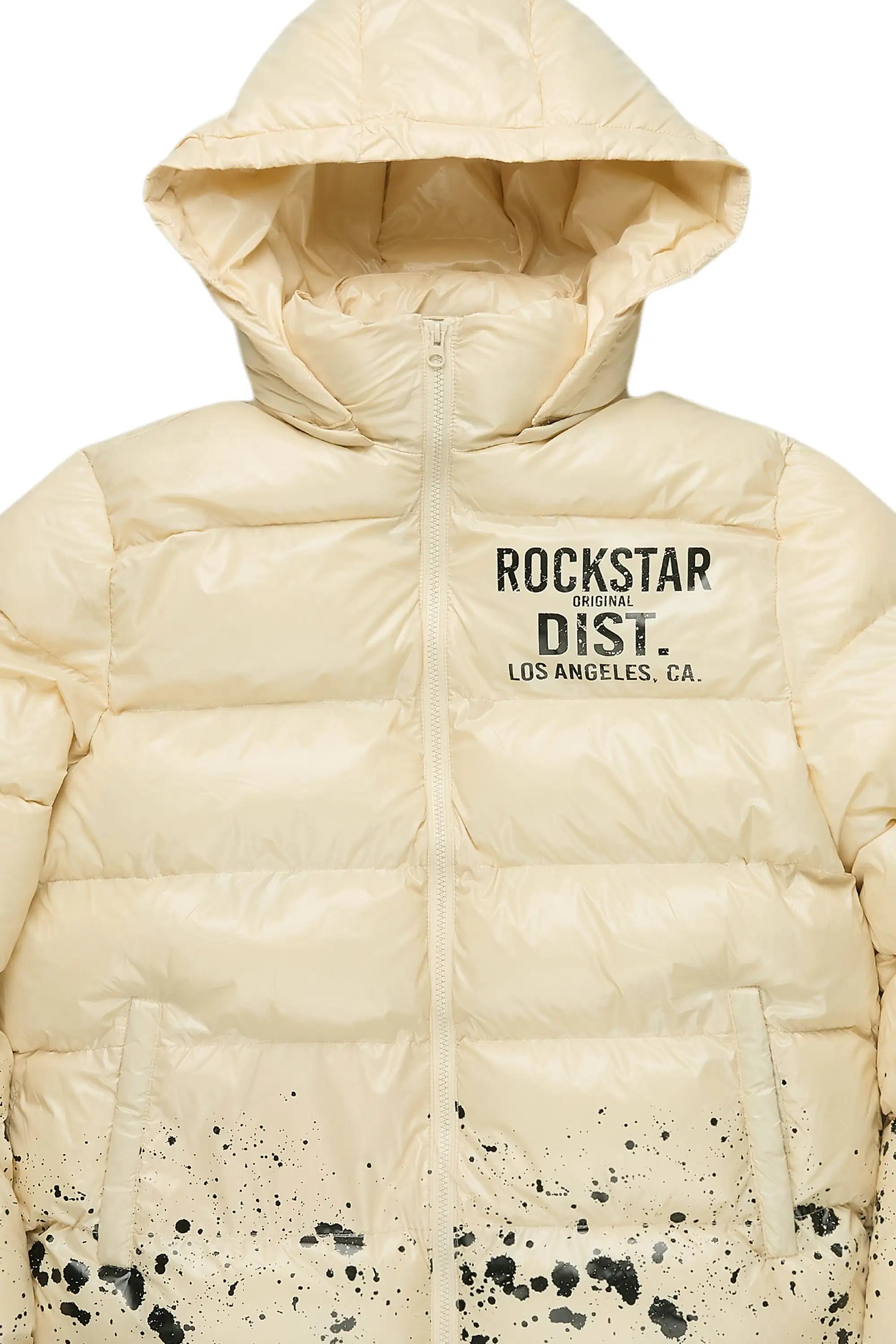 Raffer Beige Heavy Puffer Jacket