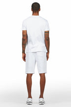 Kastell White/Blue T-Shirt Short Set