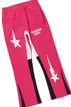 Girls Aria Fuchsia Hoodie Stacked Flare Track Set