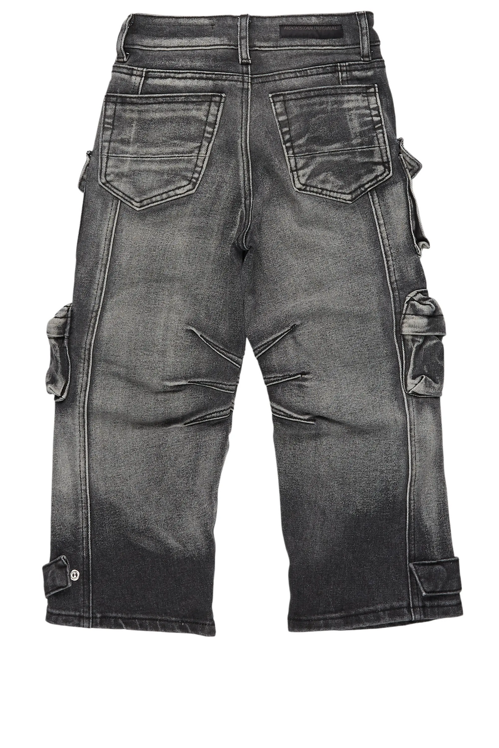 Boys Mahesh Grey Baggy Cargo Jean