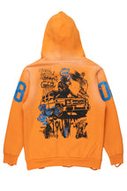 Grill Orange Distressed Graphic Hoodie