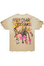 Soweto Beige Oversized Graphic T-Shirt