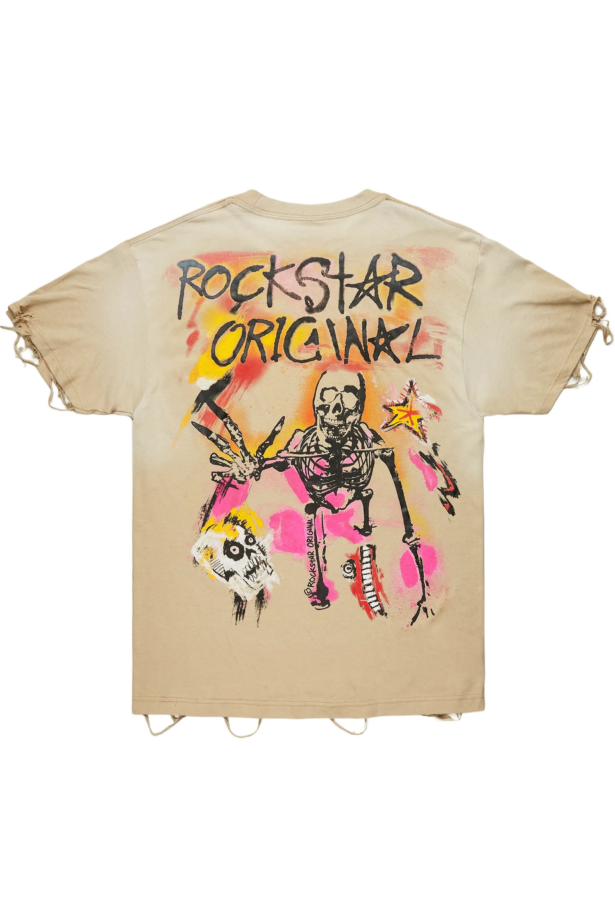 Soweto Beige Oversized Graphic T-Shirt