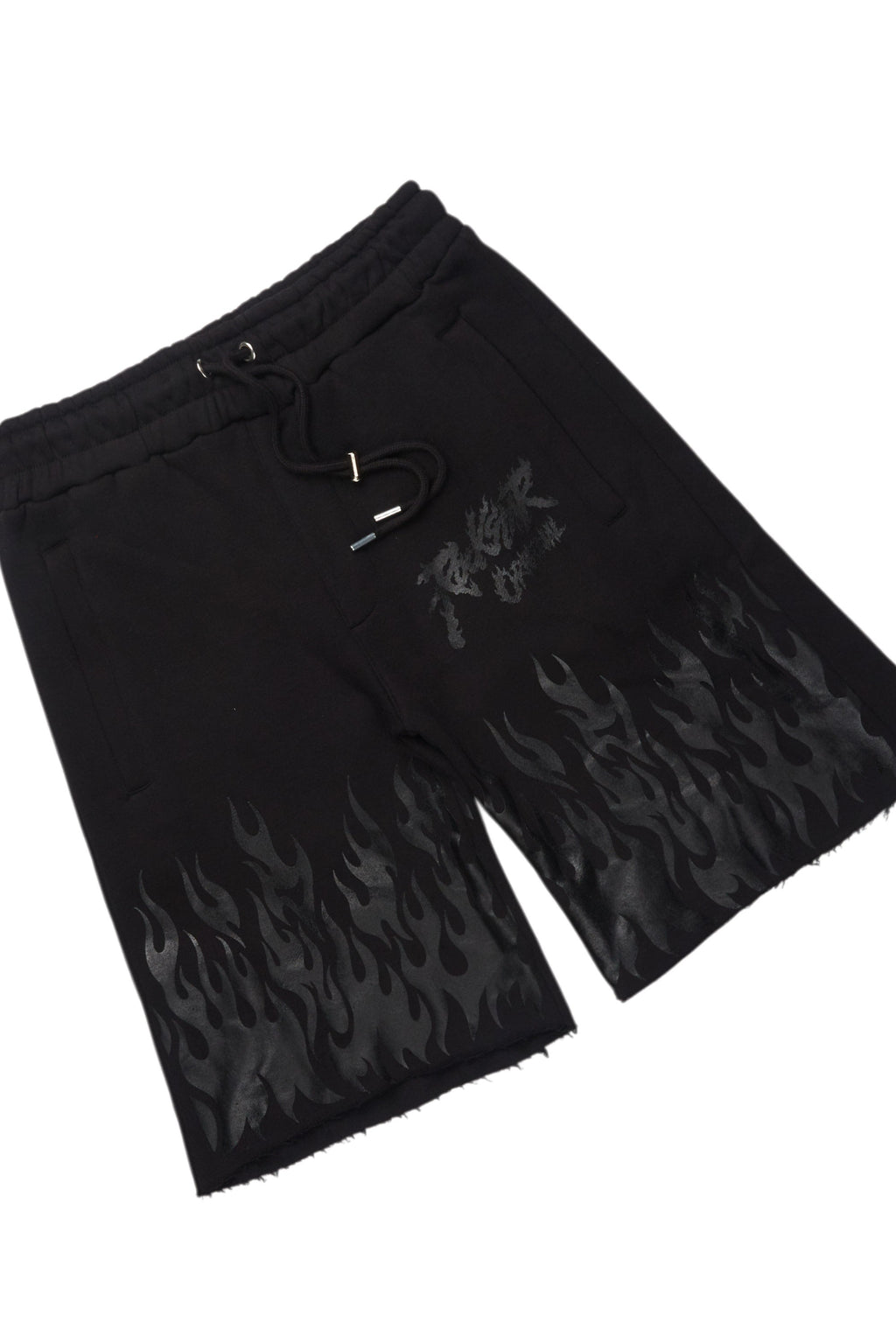 Bubble Black T-Shirt/Raw Edge Short Set