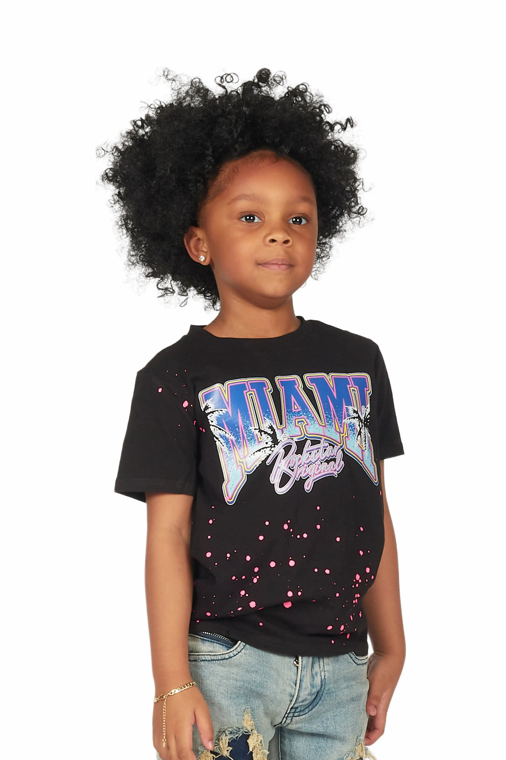 Girls Braulia Black Graphic T-Shirt